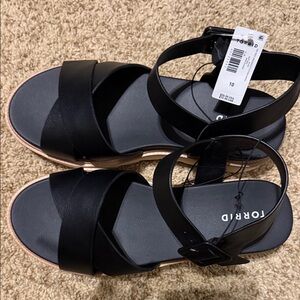 Torrid Black Strappy Sandals
